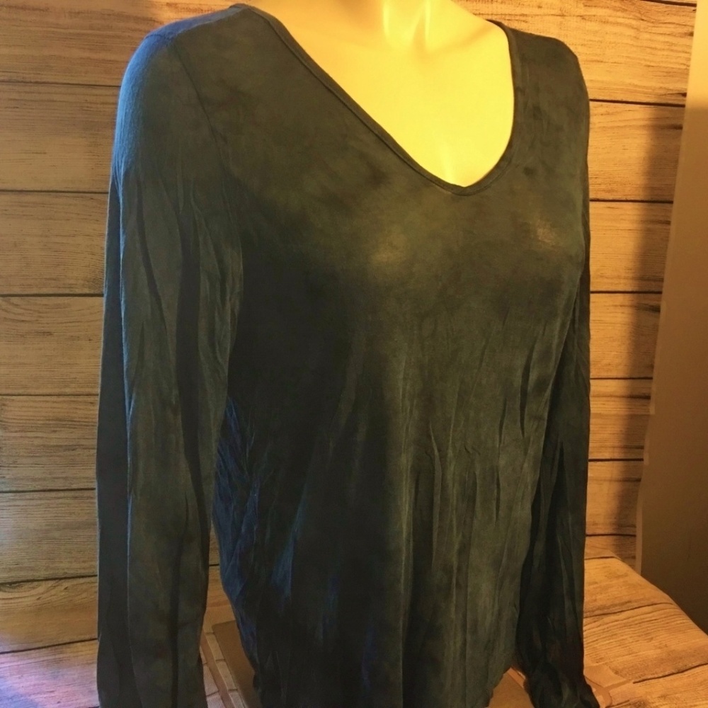 Anthropologie TINA + JO Teal Hand-Dyed Open Back - Picture 6 of 8